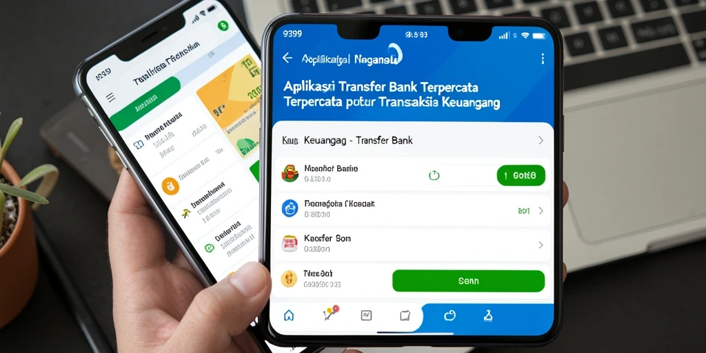 Screenshot utama aplikasi 9399 menampilkan antarmuka Transfer Bank yang intuitif.