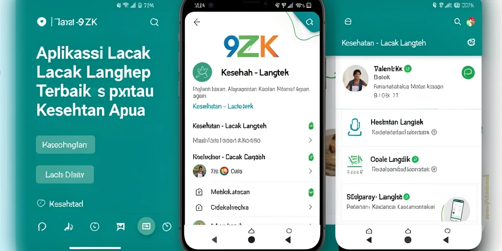 Tampilan antarmuka aplikasi 9ZK dengan fitur Lacak Langkah yang menarik.