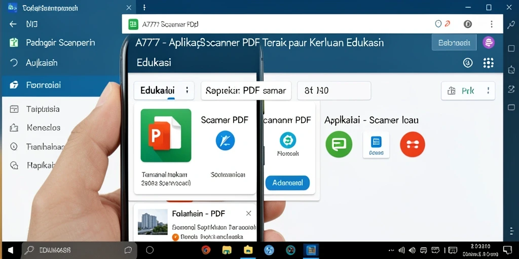 Antarmuka A7777 yang sederhana dan mudah digunakan untuk scanning PDF.