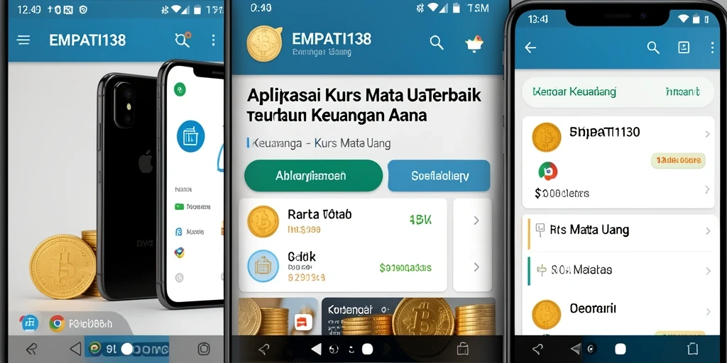 Antarmuka aplikasi EMPATI138 menunjukkan nilai tukar mata uang yang jelas dan informatif.