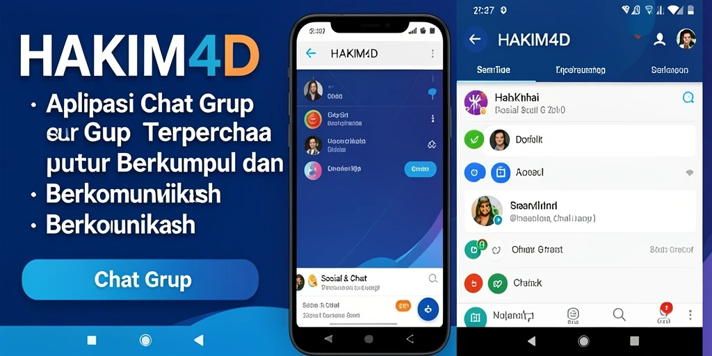 Tampilan antarmuka HAKIM4D yang bersih untuk chatting grup.