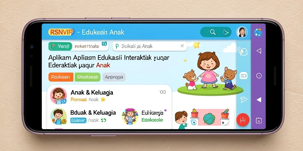 Tampilan antarmuka RSNVIP yang ramah anak dan edukatif.