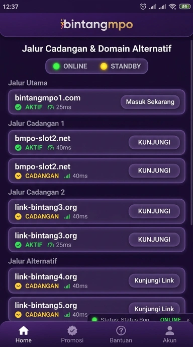 Tampilan link alternatif bintangmpo