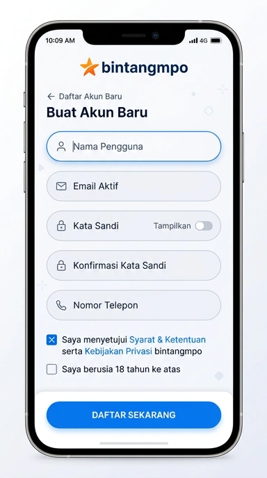 Tampilan halaman daftar bintangmpo